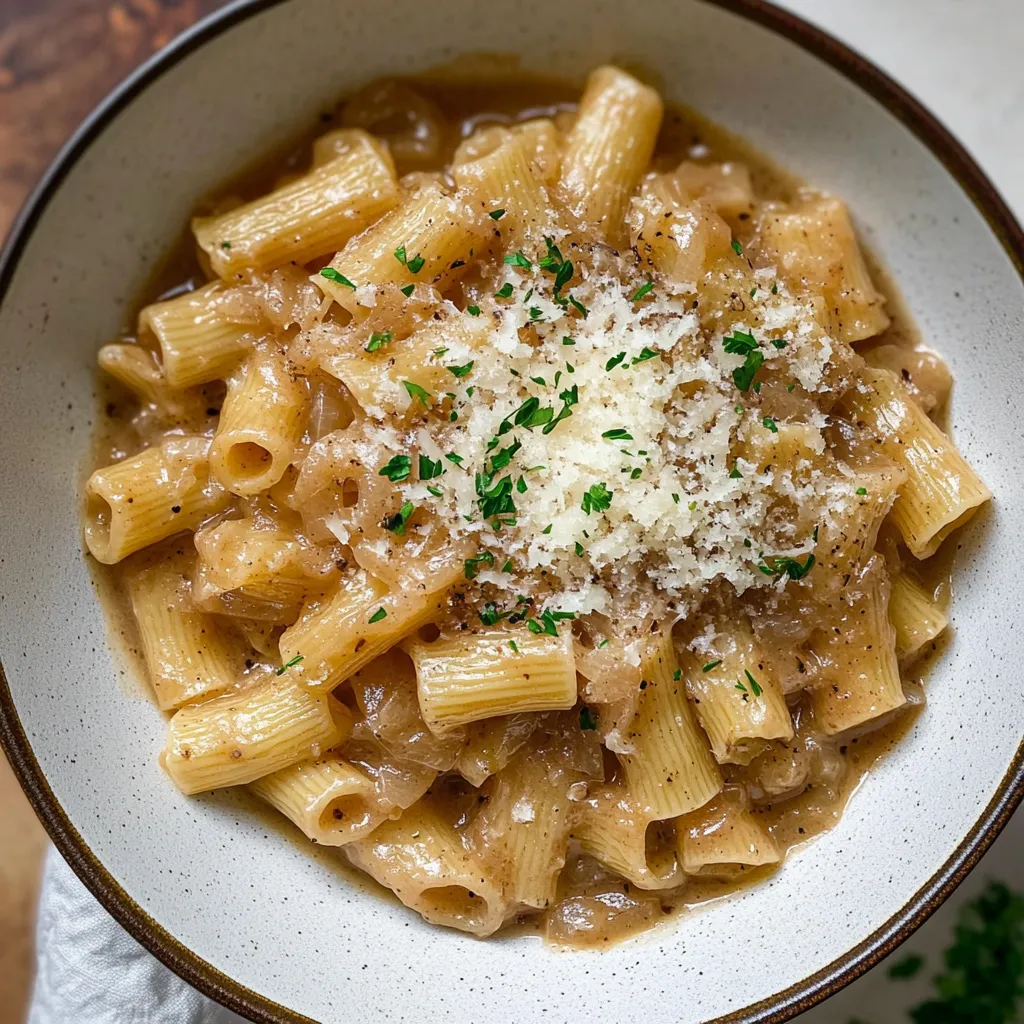 Pasta de Cebolla Caramelizada en Una Olla