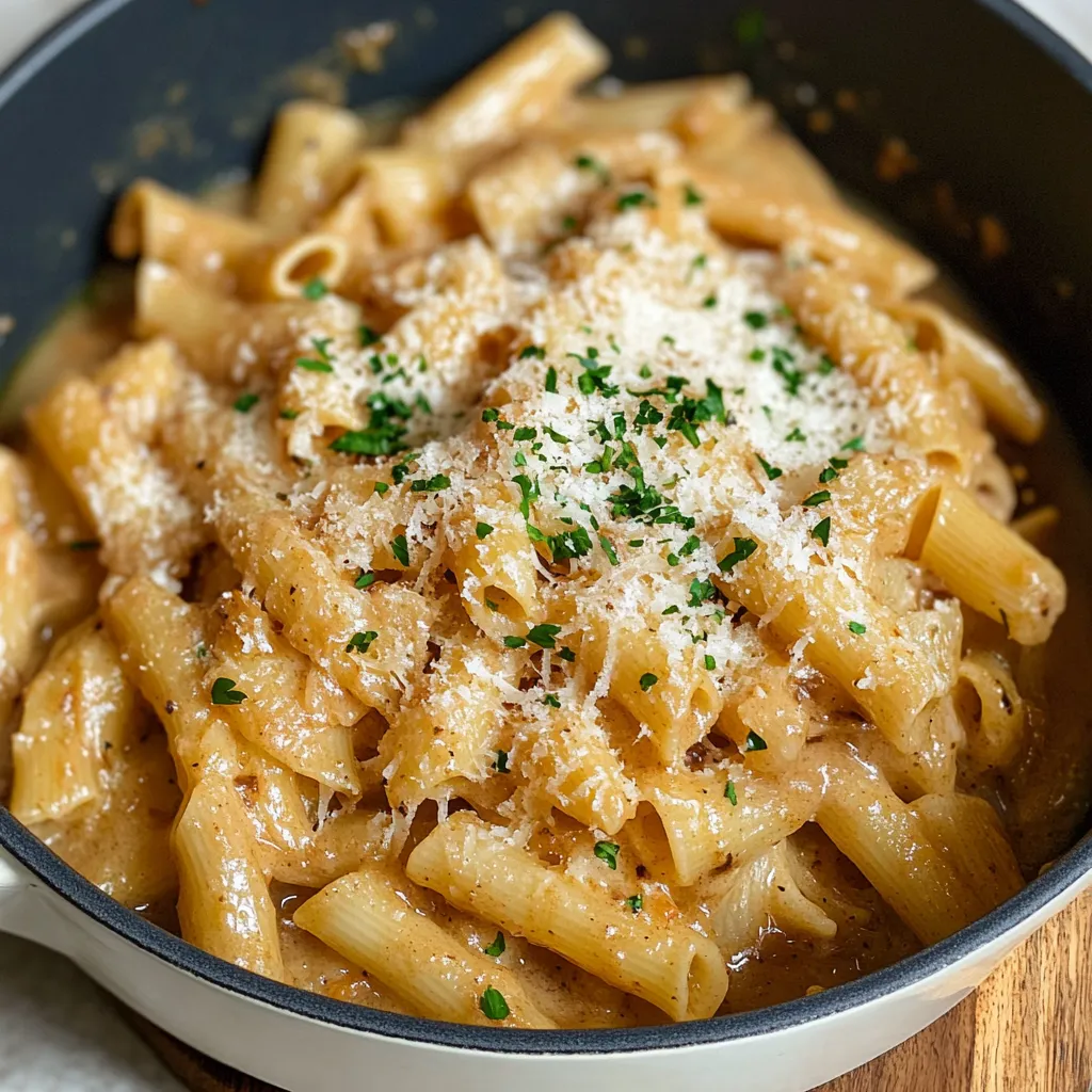 Pasta de Cebolla Caramelizada en Una Olla