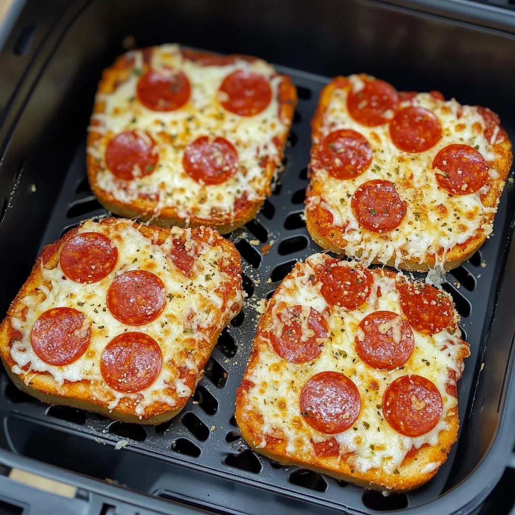 Pizza de Pan de Ajo en Freidora de Aire