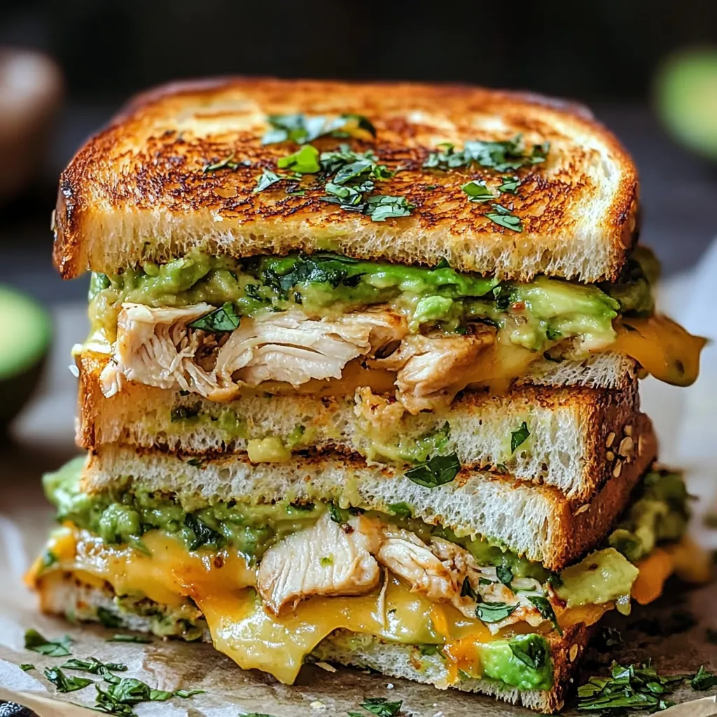 Sándwich de Pollo y Aguacate Fundido