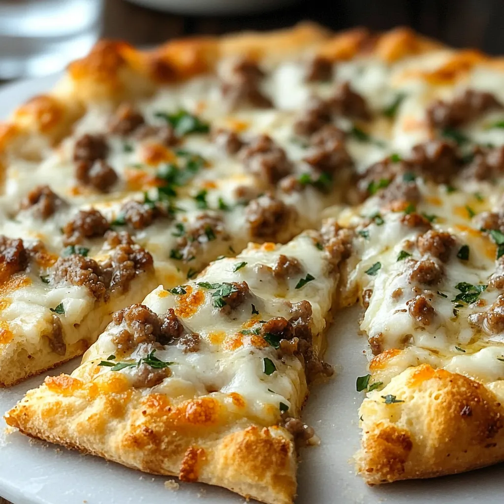 Pizza Desayuno con Pan y Salsa de Chorizo