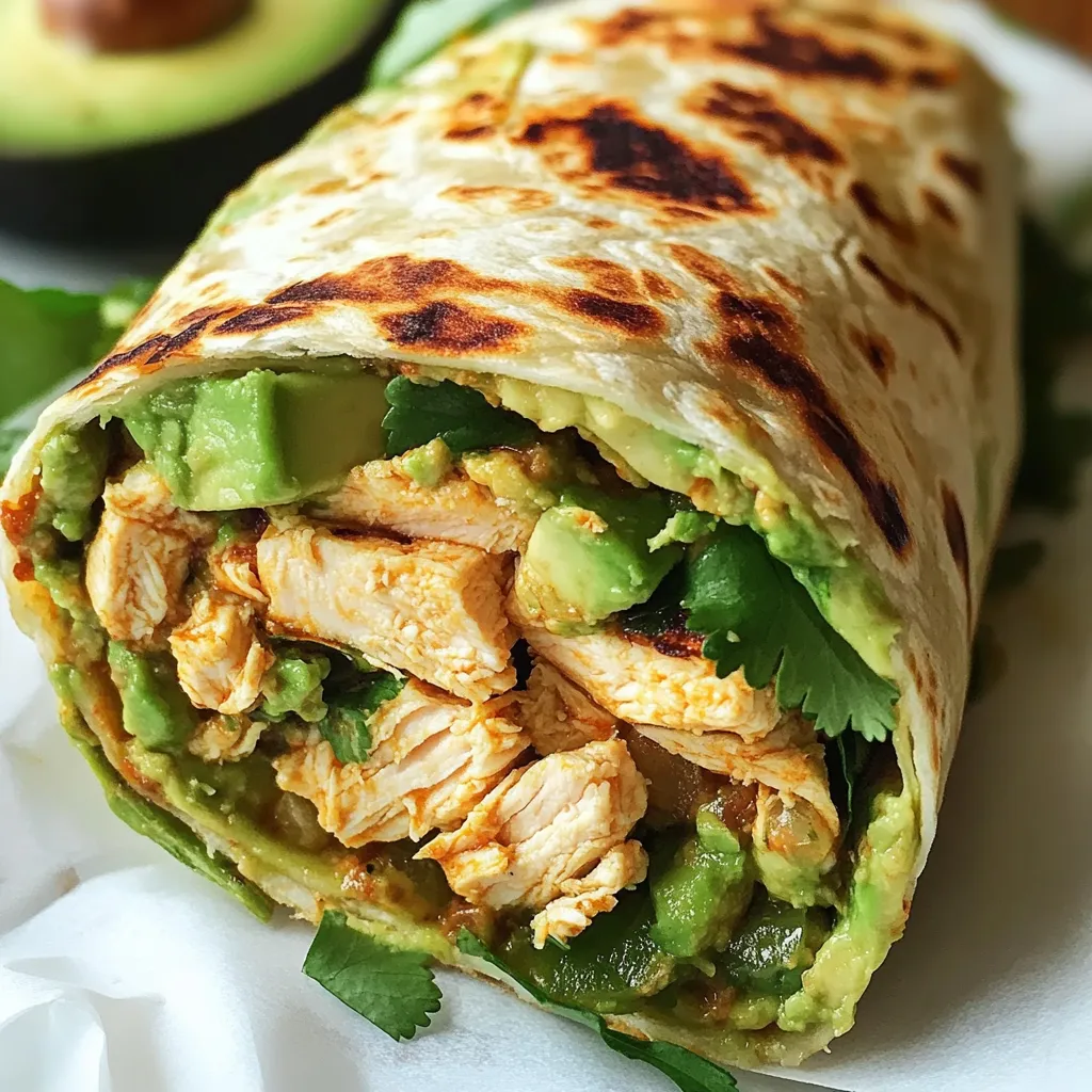 Deliciosos Wraps Pollo Aguacate