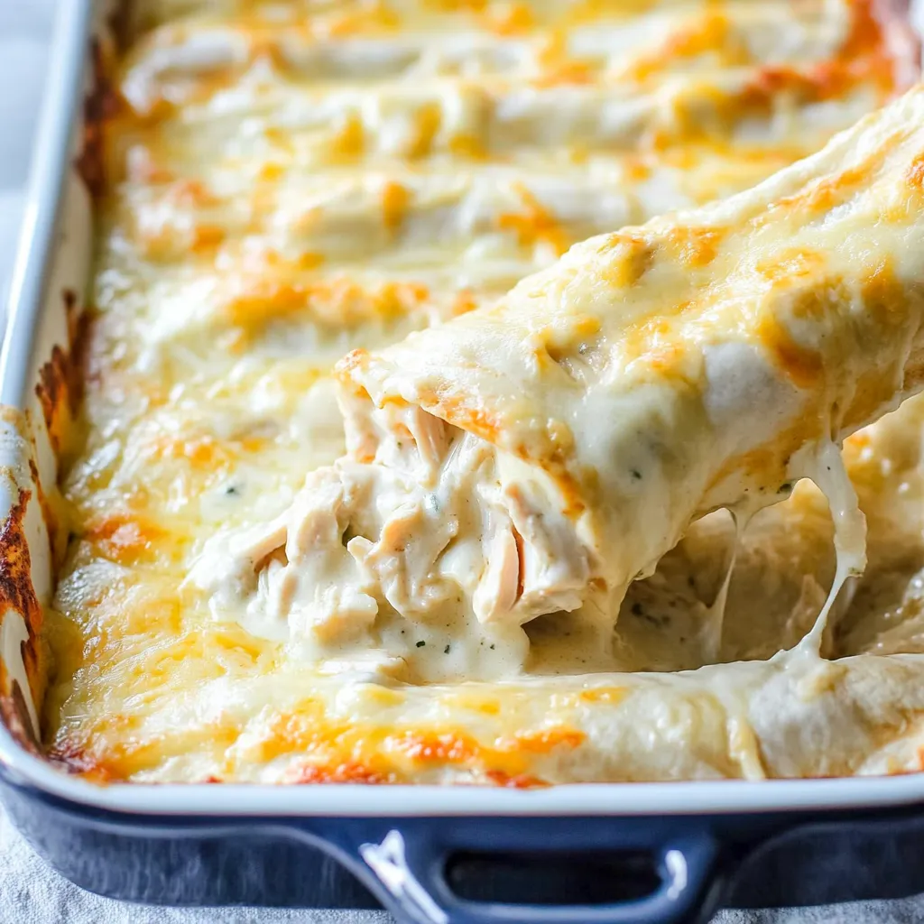 Enchiladas de Pollo Cremosas