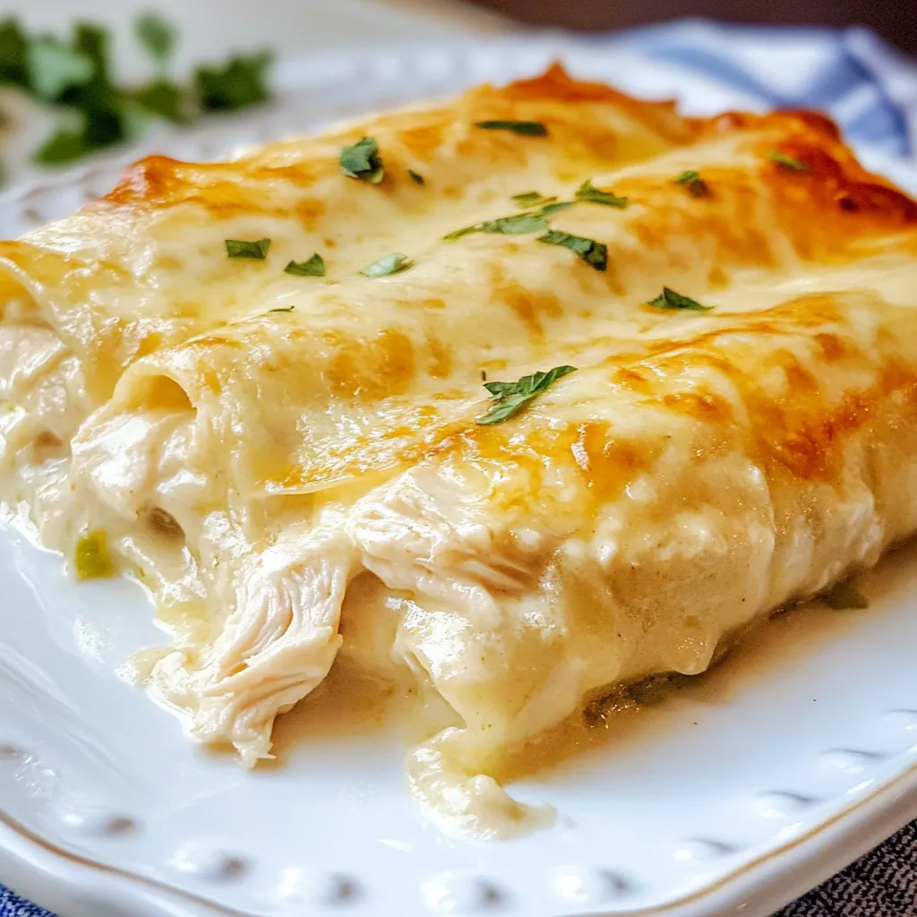 Enchiladas Suizas de Pollo Cremosas