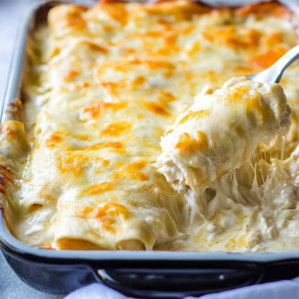 Enchiladas Suizas de Pollo Cremosas