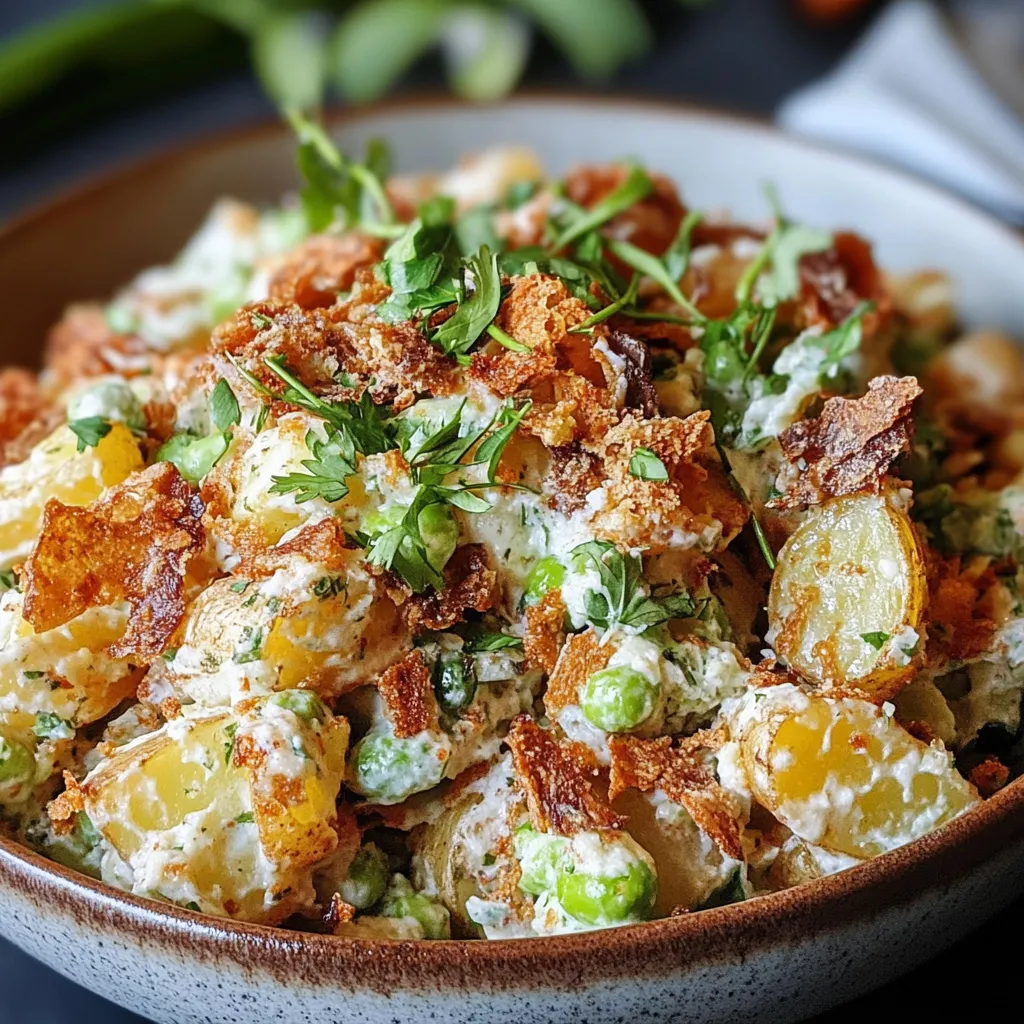 Ensalada de Patatas Aplastadas Crujientes