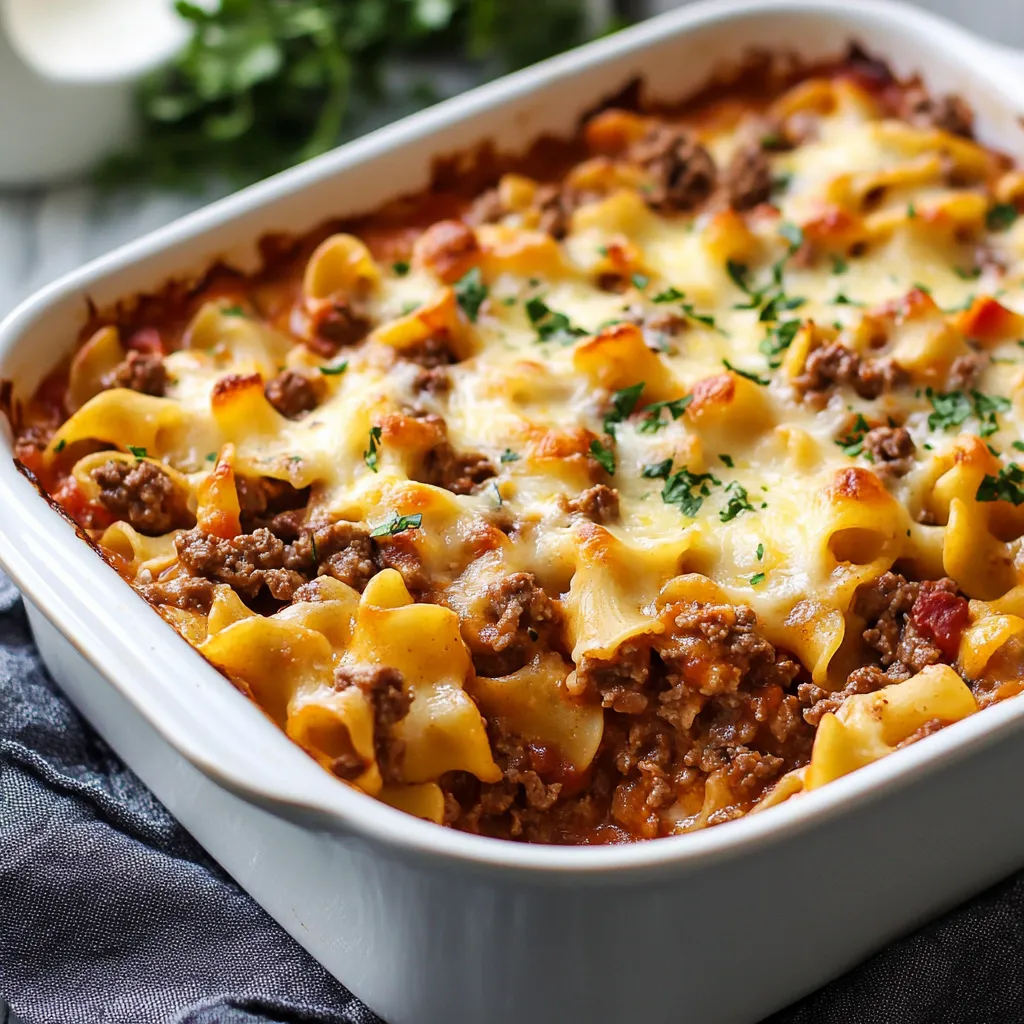 Cazuela de Pasta con Carne y Crema