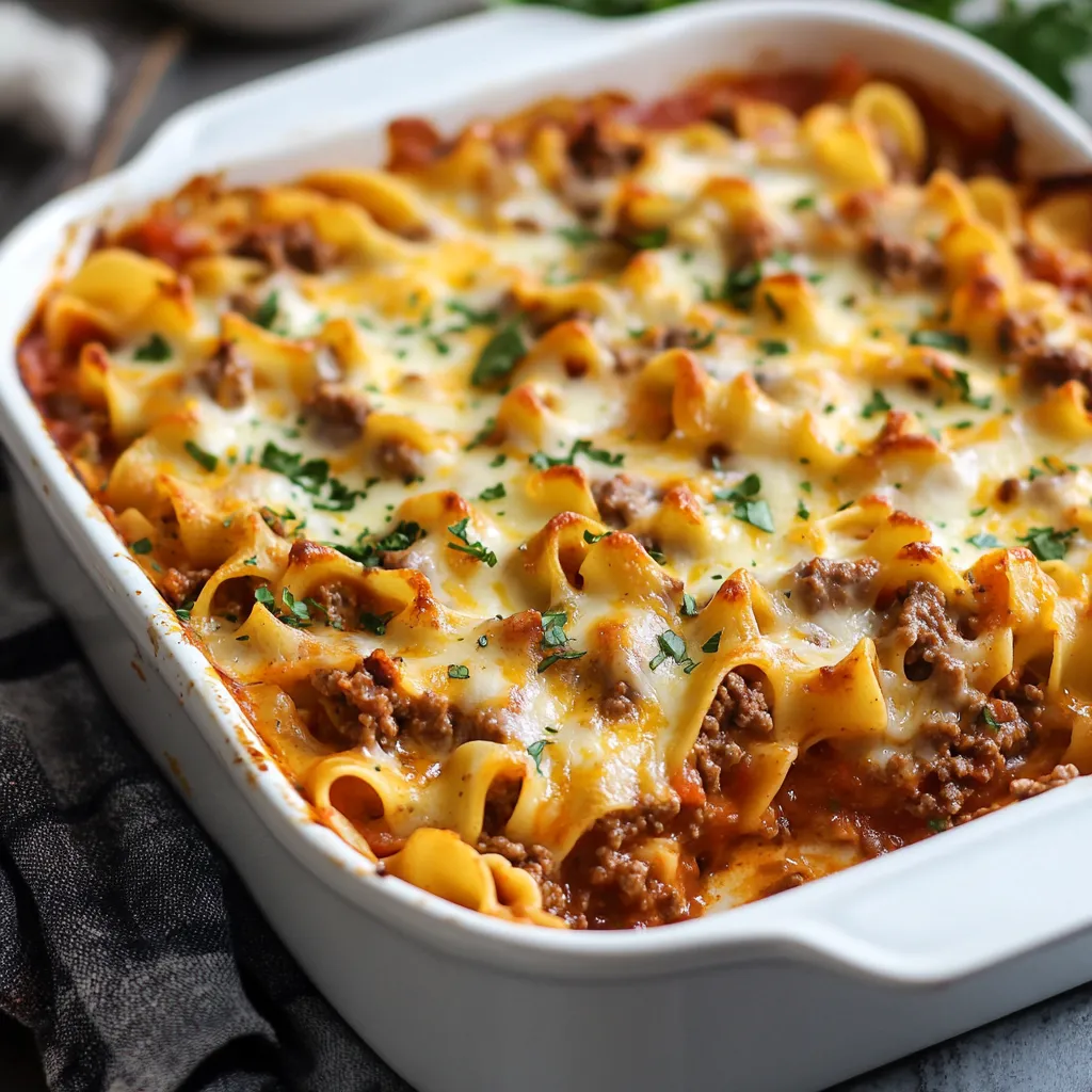 Cazuela de Fideos con Carne y Crema Agria