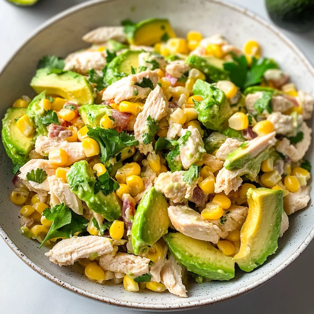 Ensalada de Pollo con Aguacate Saludable