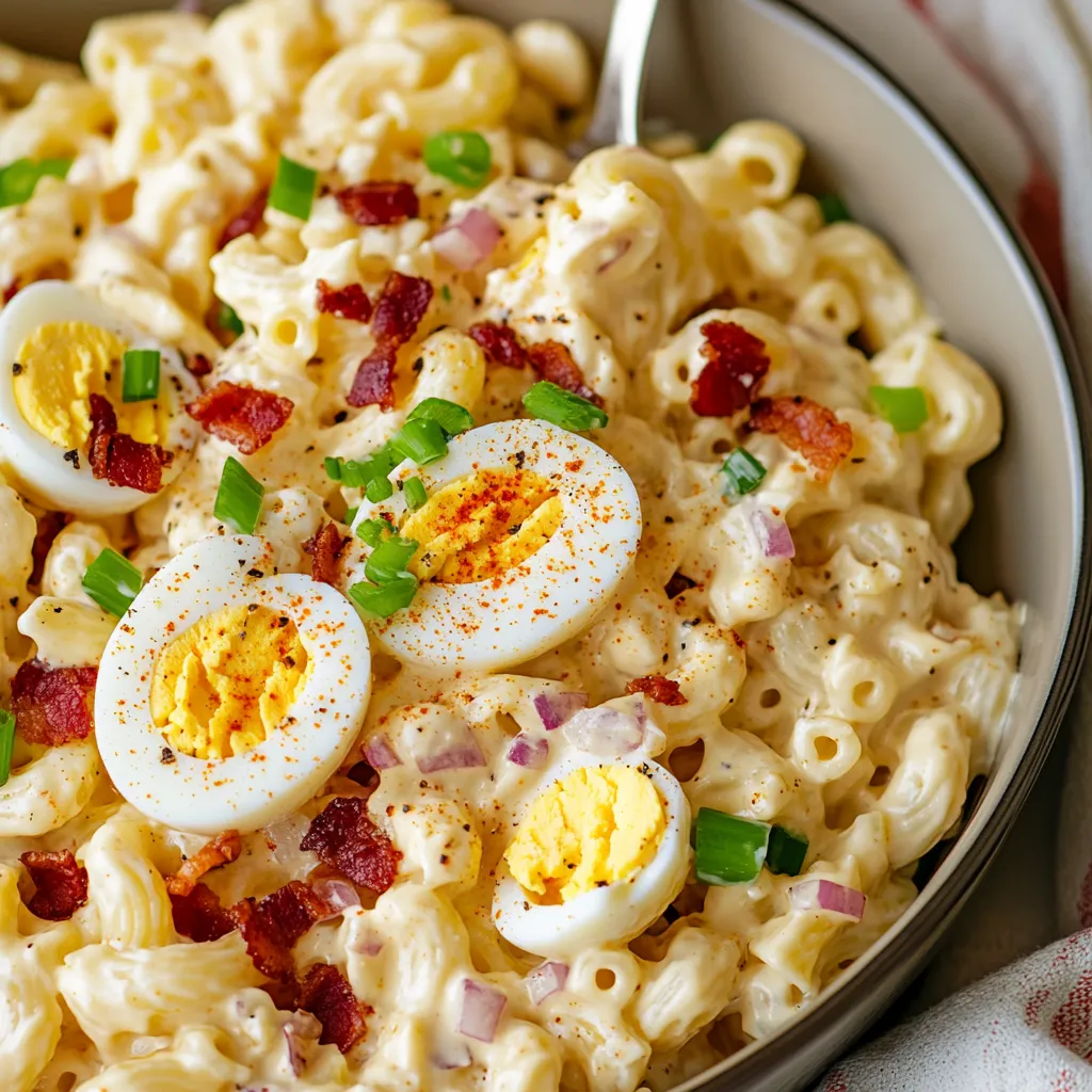 Ensalada de Pasta Cremosa Estilo Huevos Rellenos