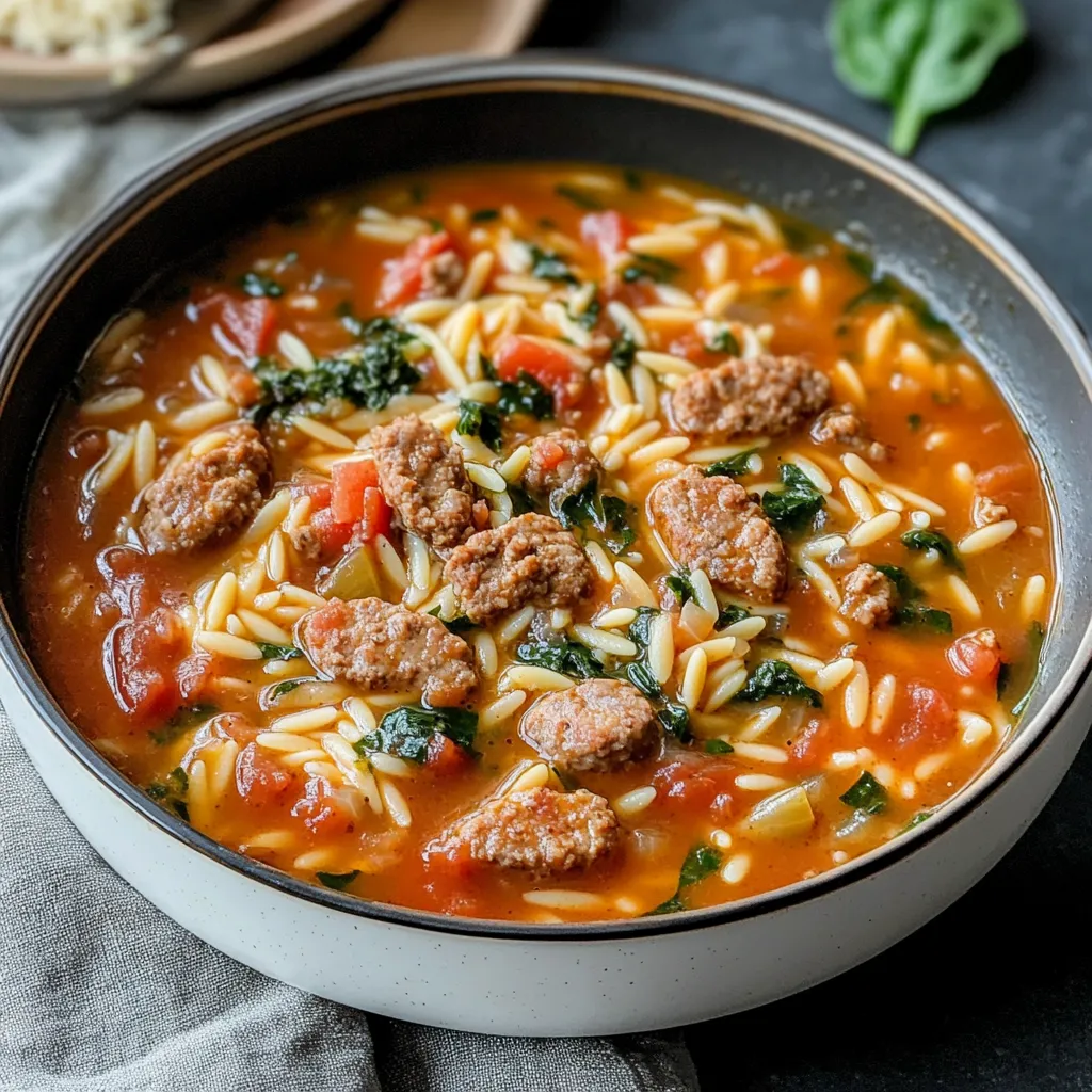 Sopa Cremosa de Chorizo y Pasta