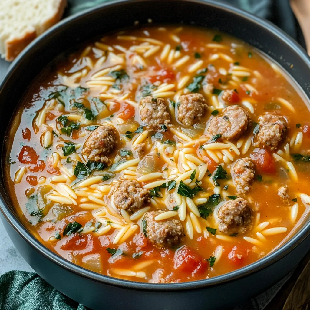 Sopa Cremosa de Chorizo y Pasta