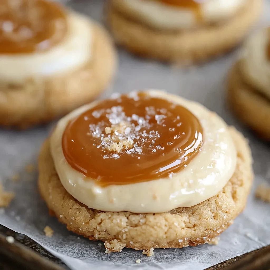 Galletas de Cheesecake con Caramelo Salado