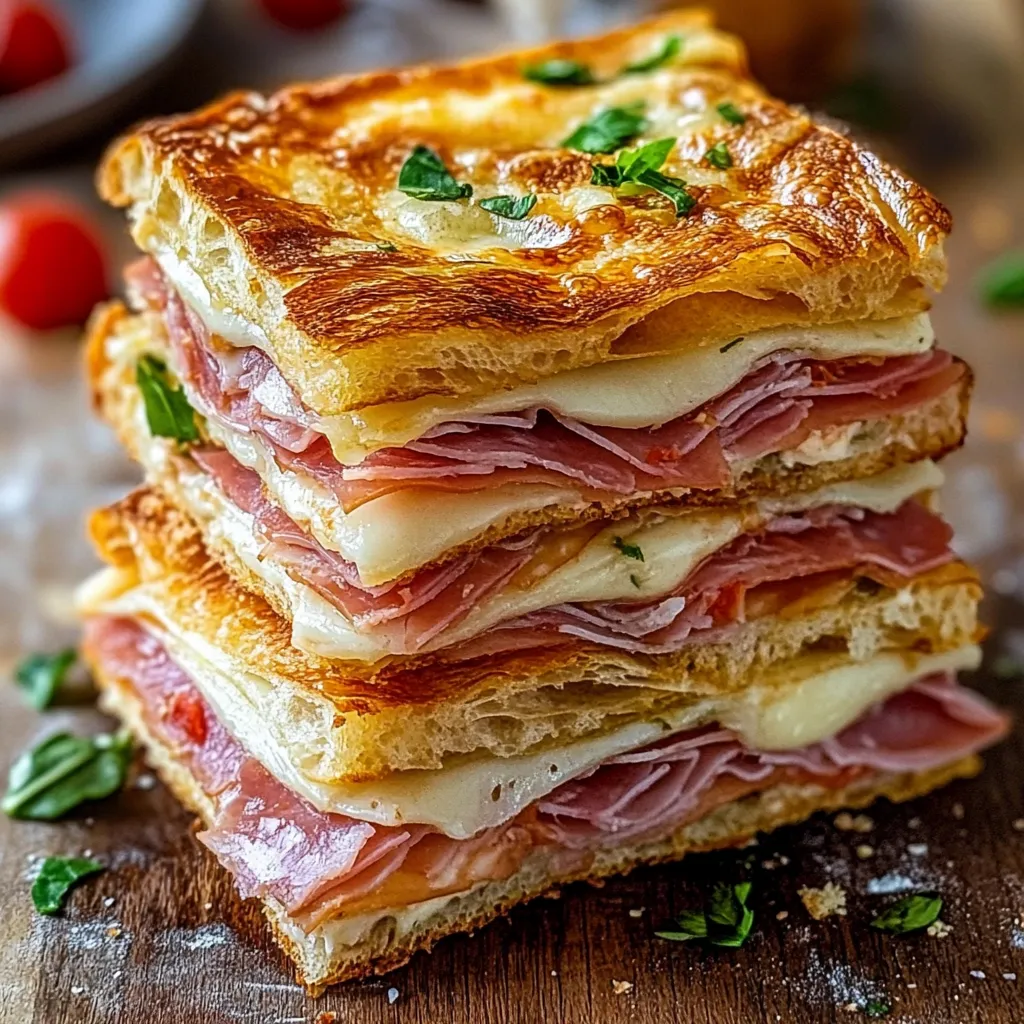 Cuadrados de Bocadillo Italiano