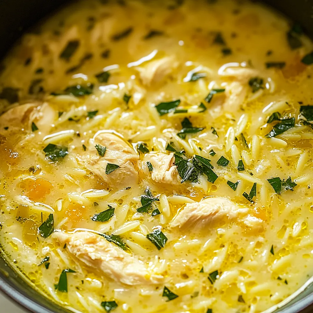 Sopa de Pollo con Limón y Pasta