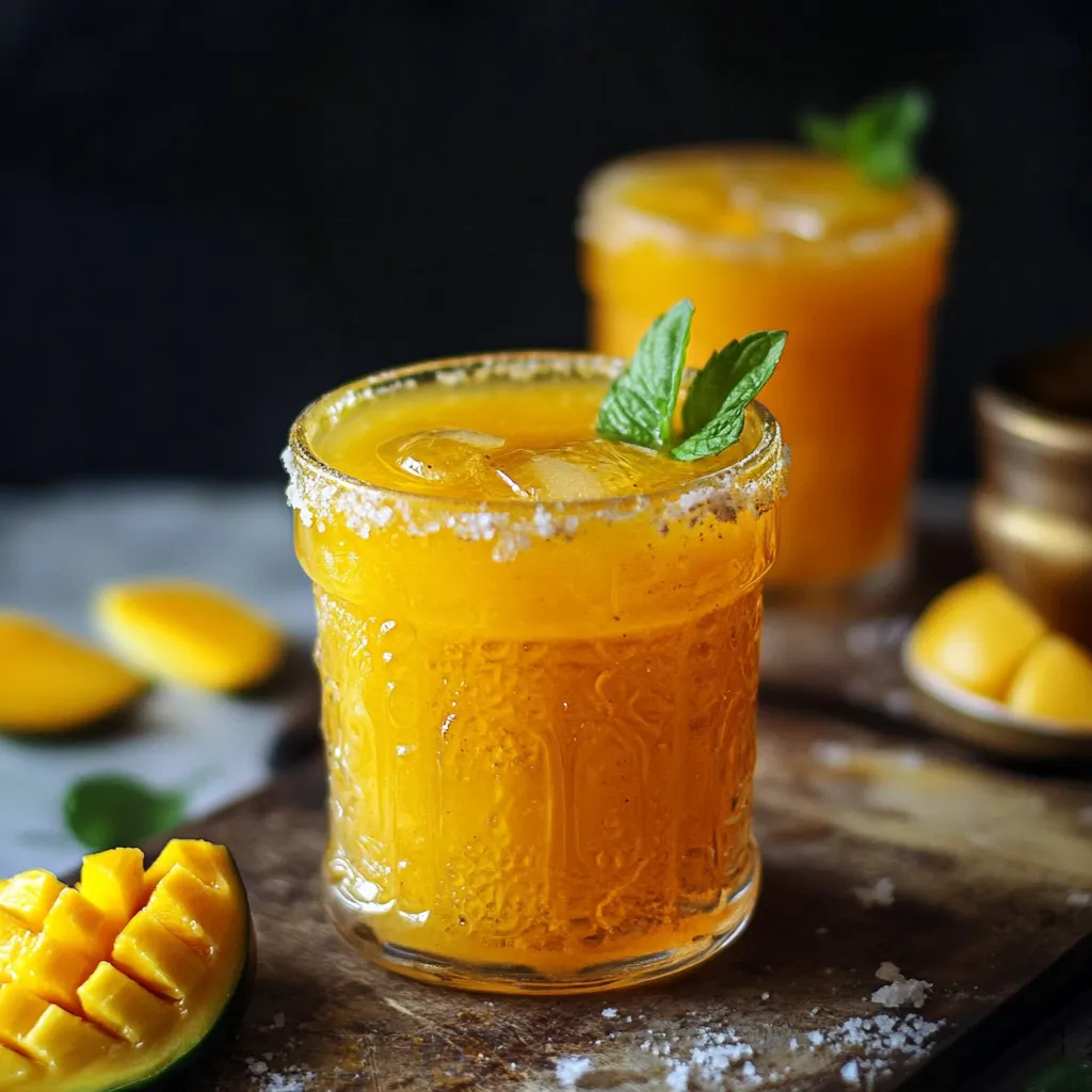 Mocktail de Mango con Ginger Ale