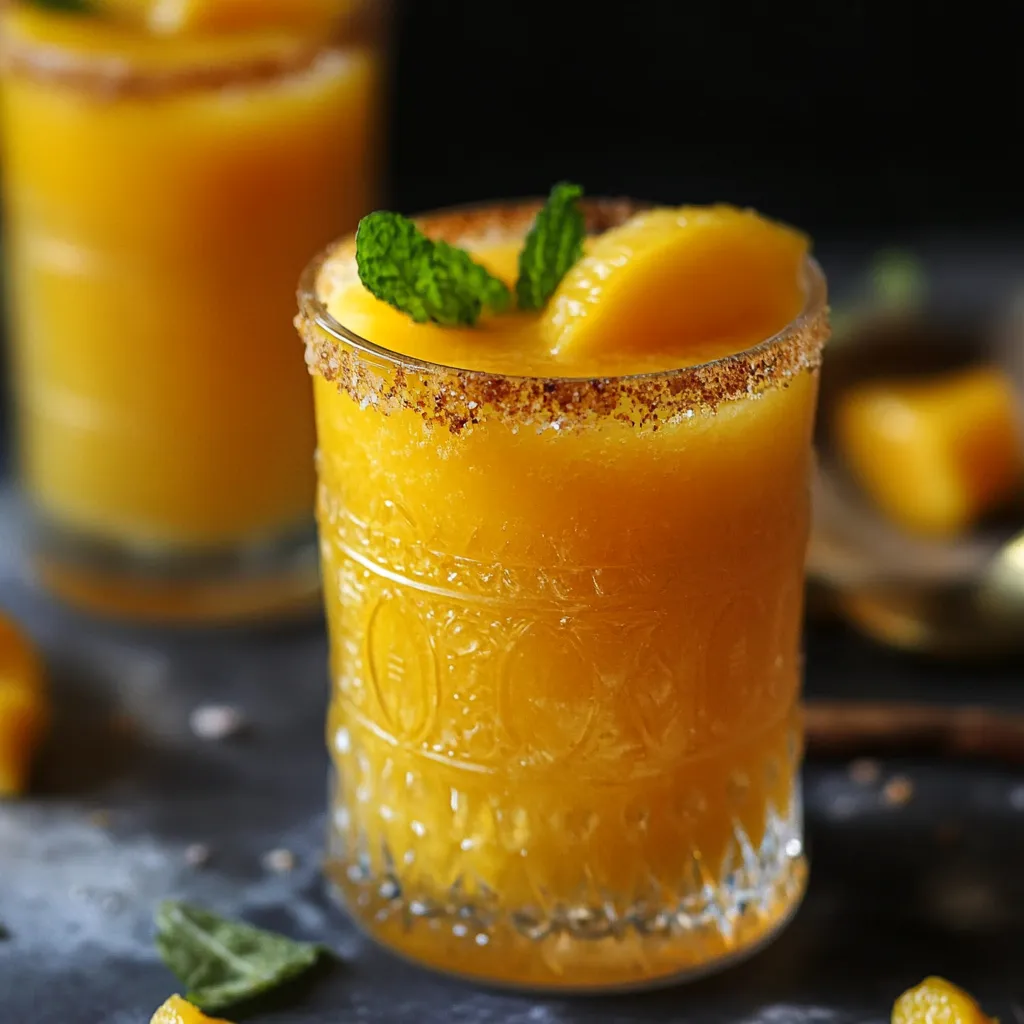 Mocktail Fácil de Mango y Jengibre