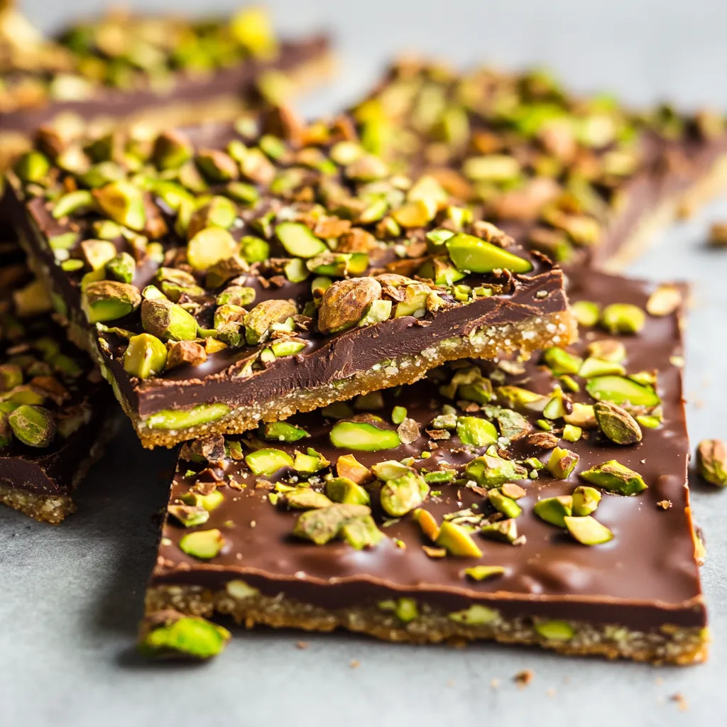 Deliciosa Corteza de Chocolate y Pistacho Tendencia Viral