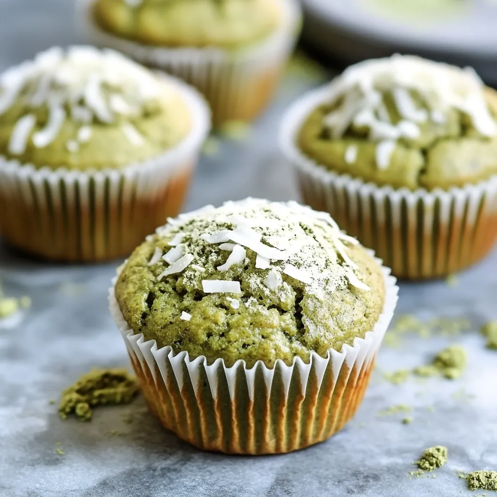 Muffins Matcha Platano Coco