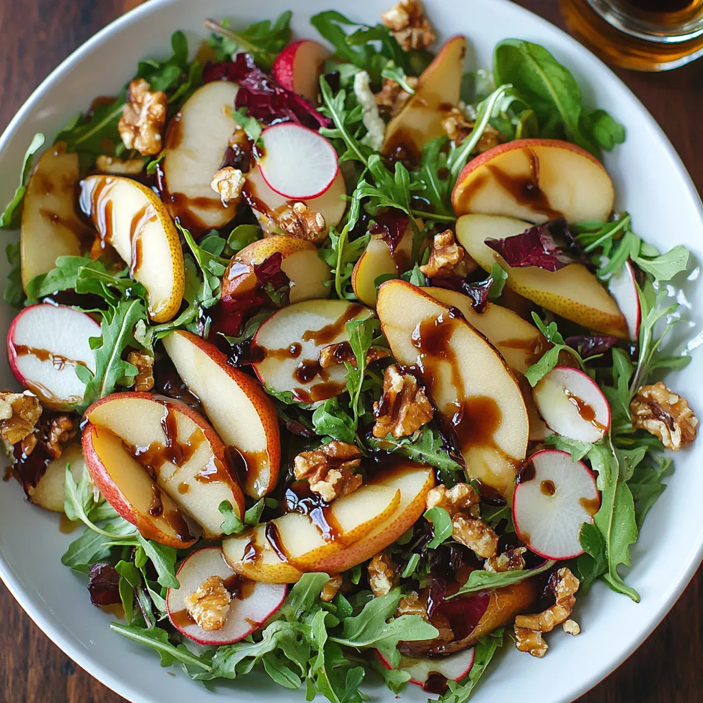 Deliciosa Ensalada de Pera con Vinagreta de Balsámico