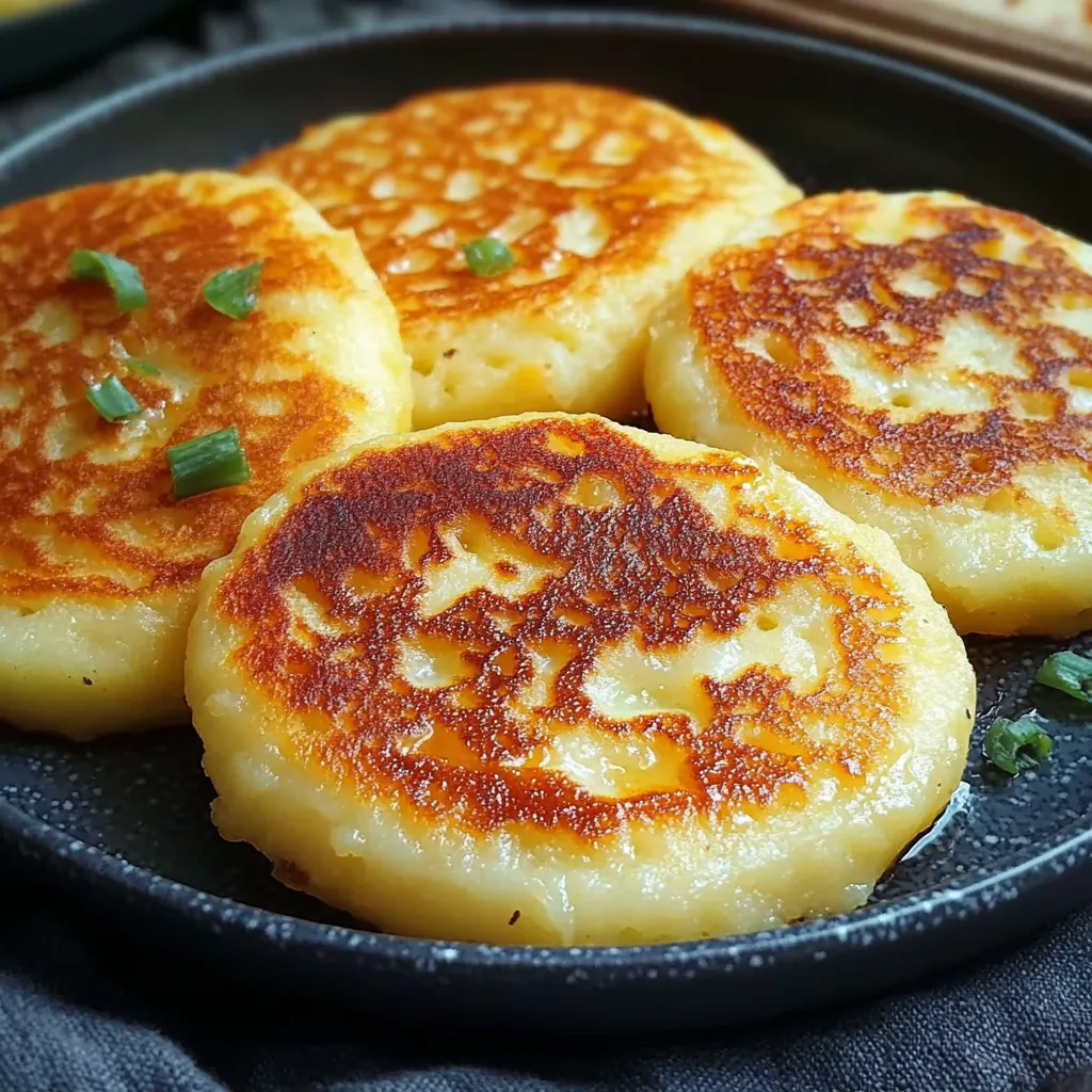 Tortitas fáciles de patata y queso estilo coreano