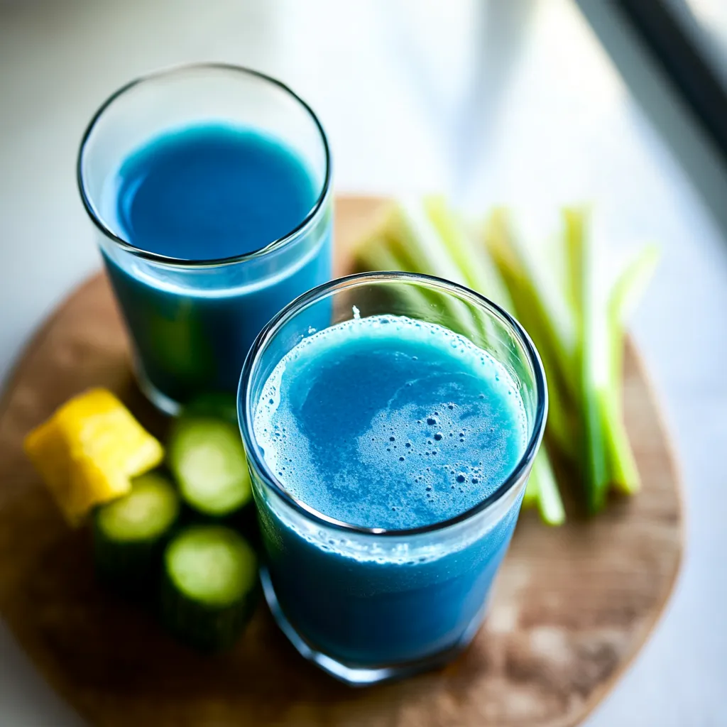 Receta Saludable de Jugo Verde con Espirulina Azul