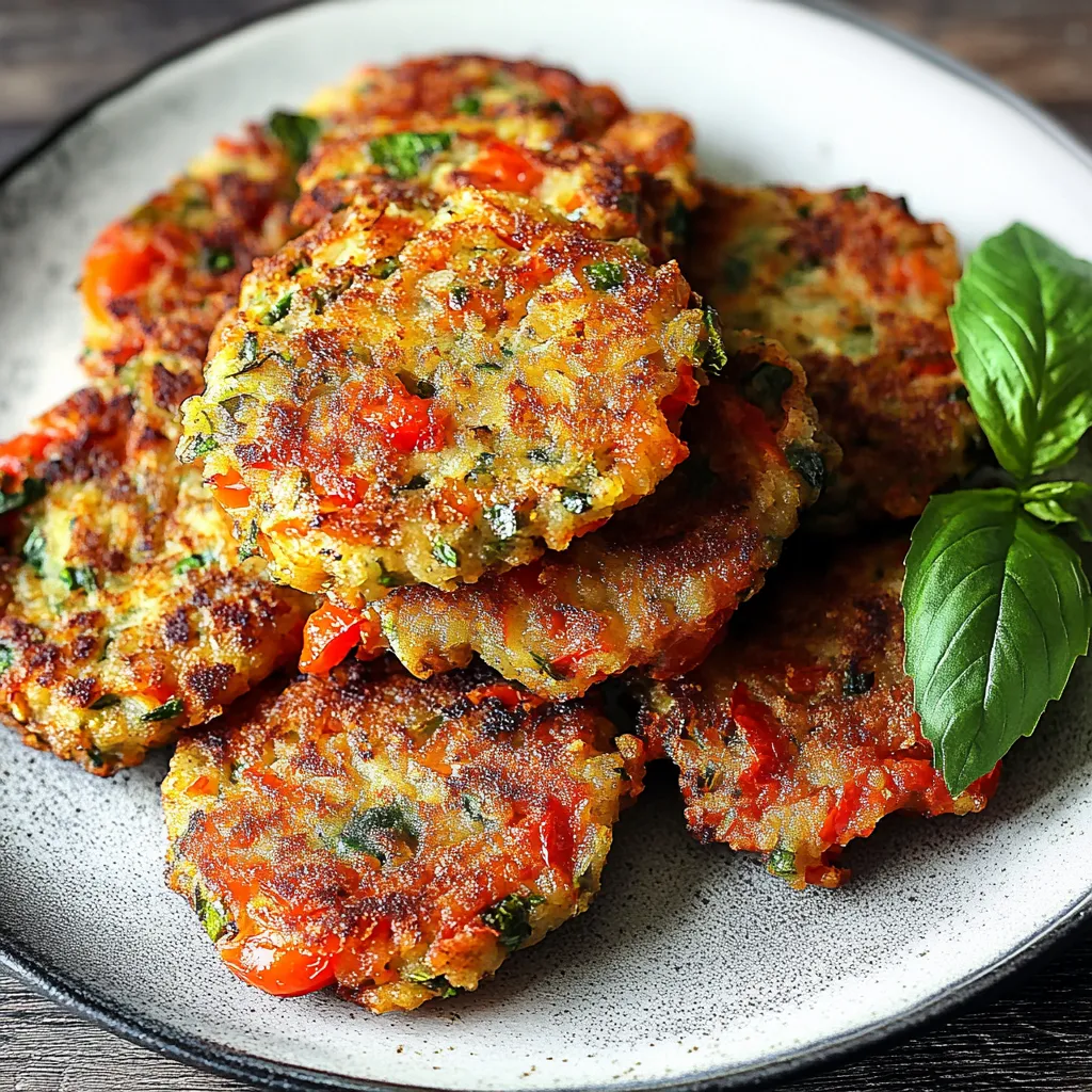 Tortitas de Tomate Estilo Griego