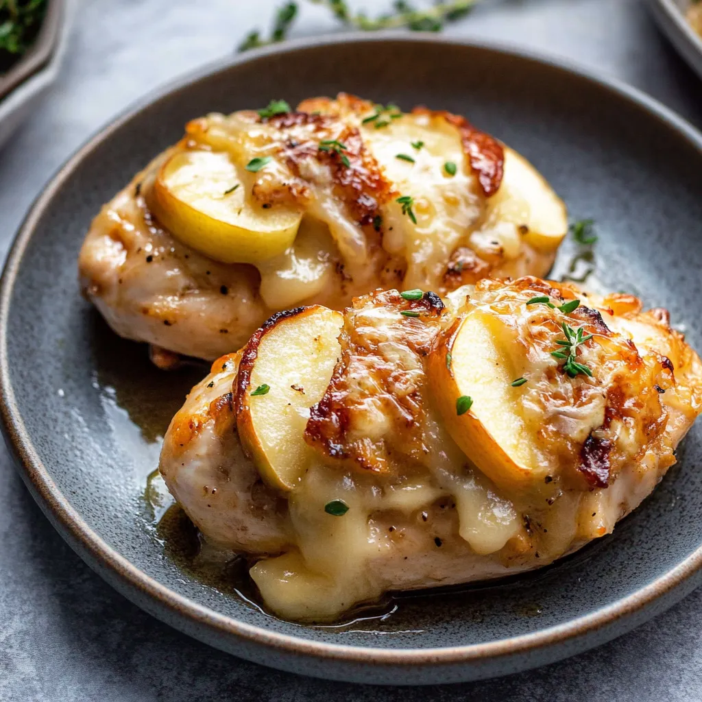 Pollo Relleno de Manzana y Brie fácil