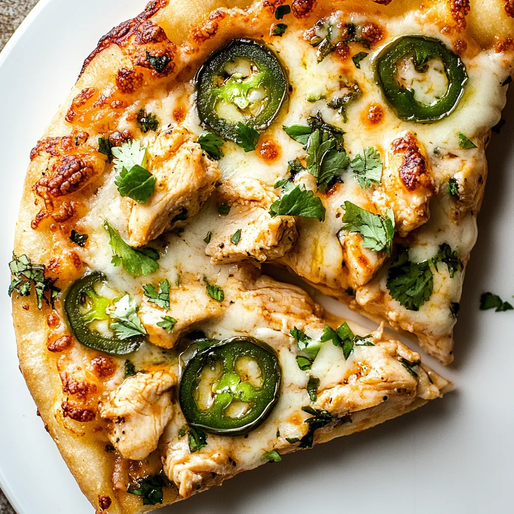 Deliciosa Pizza de Pollo Picante con Jalapeños