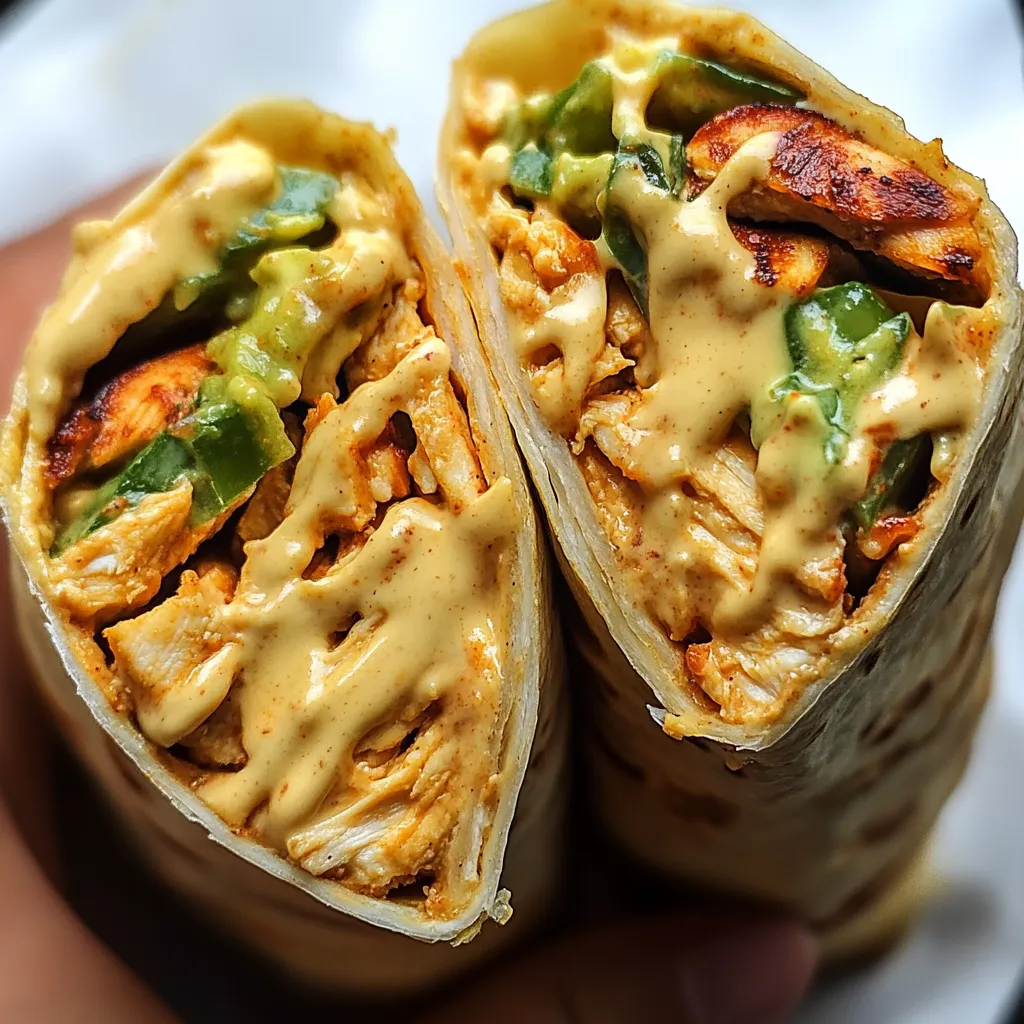 Delicioso Burrito de Pollo Asado con Salsa Chipotle Ranch