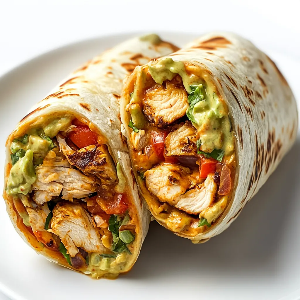 Receta de Burrito de Pollo Asado con Chipotle Ranch