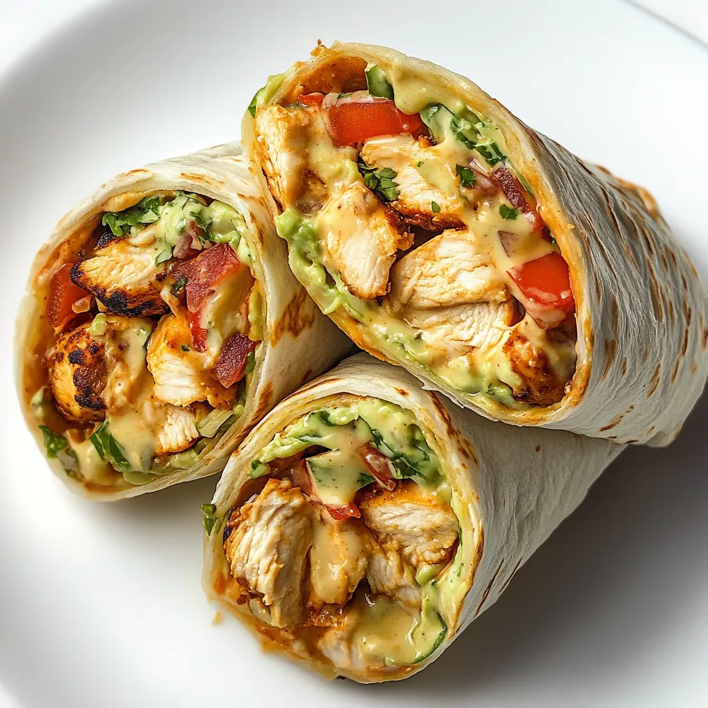 Delicioso Burrito de Pollo con Chipotle Ranch