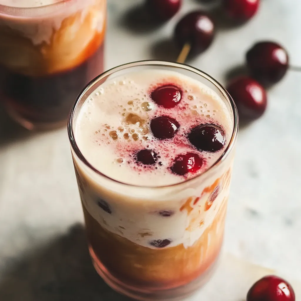 Delicioso Café Helado de Cereza y Vainilla