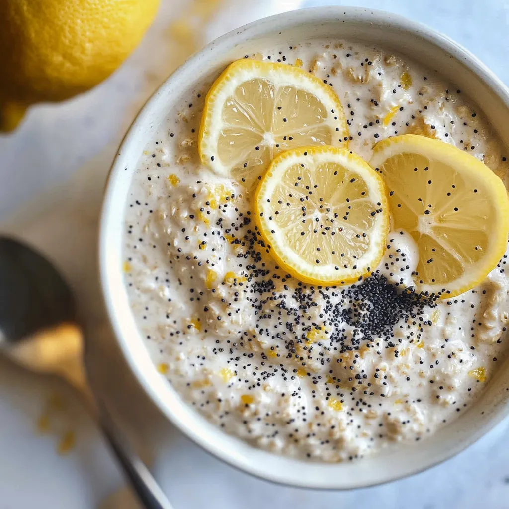 Avena con Limón y Semillas de Amapola Sin Cocción