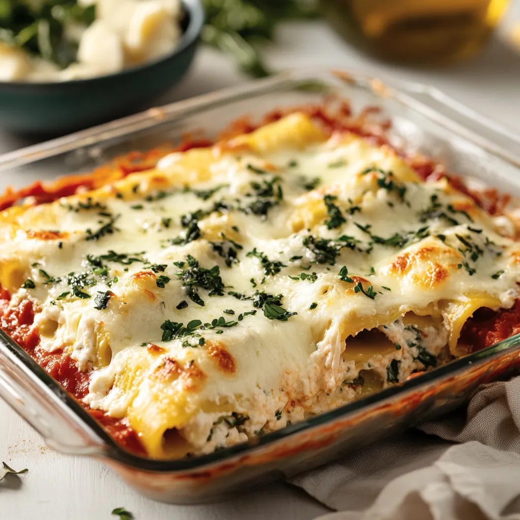 Manicotti Rellenos de Queso