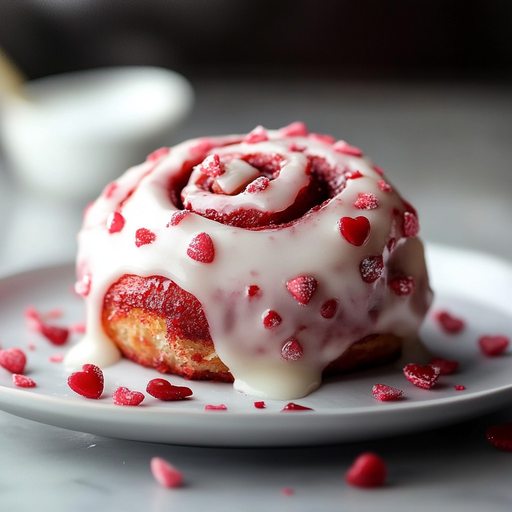 Deliciosos Rollos de Canela Red Velvet para San Valentín