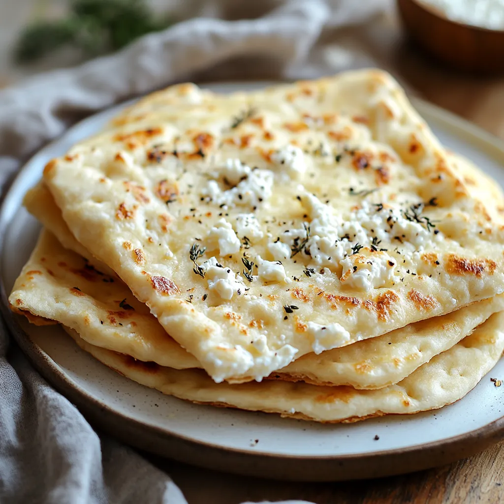 Delicioso Pan Plano de Requesón con 2 Ingredientes