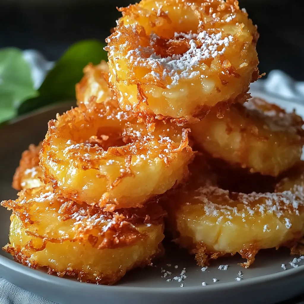 Deliciosos Aros de Piña Fritos Receta de Aperitivo Tropical