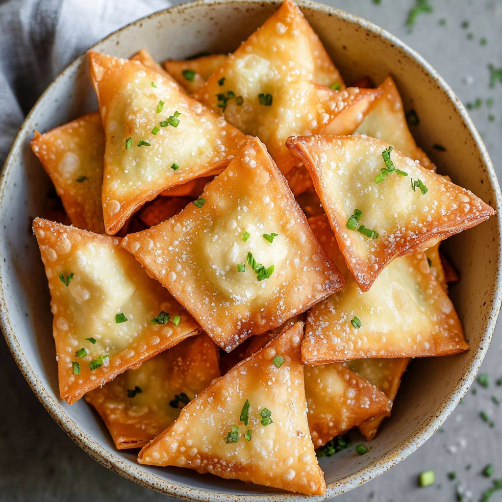 Deliciosos Wontons de Queso Crema al Aire