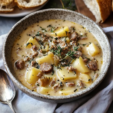 Chowder de Papas y Chorizo