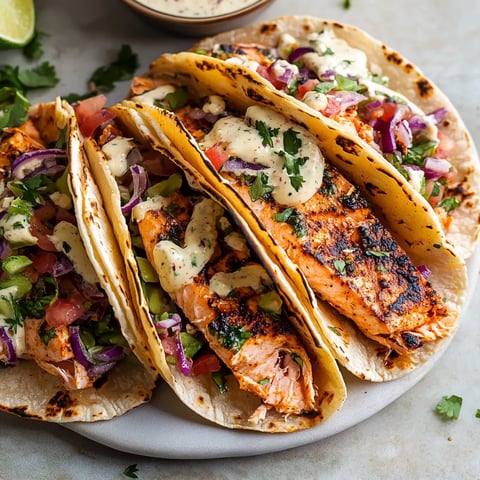 Tacos de Salmon Adobado para Cuatro Personas