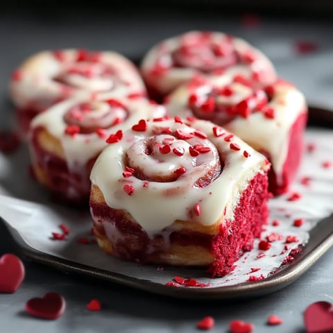 Rollos de Canela de San Valentín Terciopelo Rojo