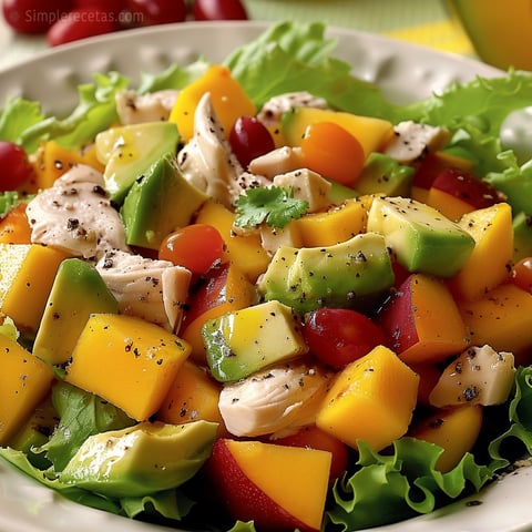 Ensalada de Pollo, Mango y Aguacate