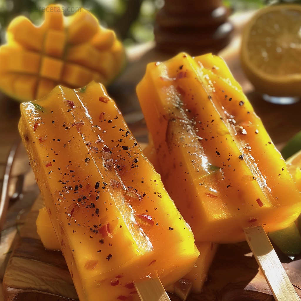 Paletas de Mango con Chamoy