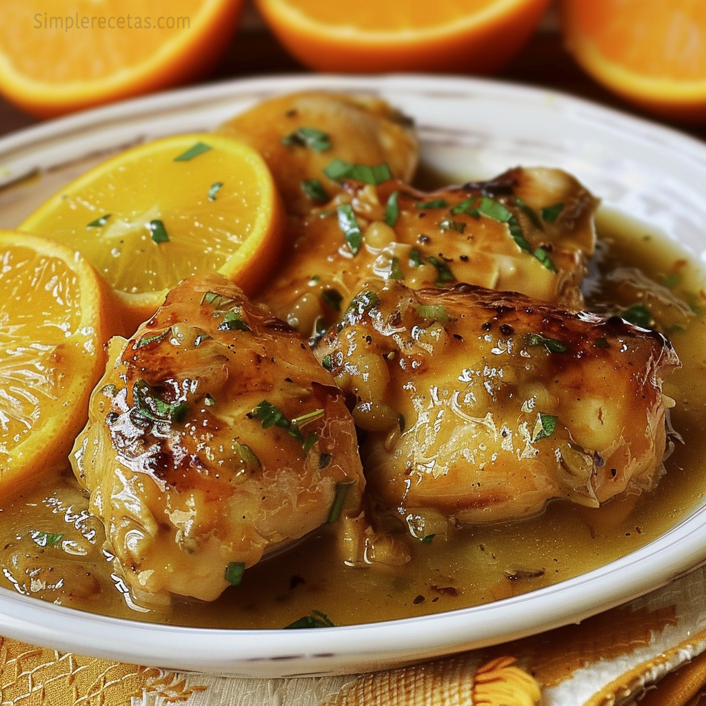 Pollo a la Naranja Casero