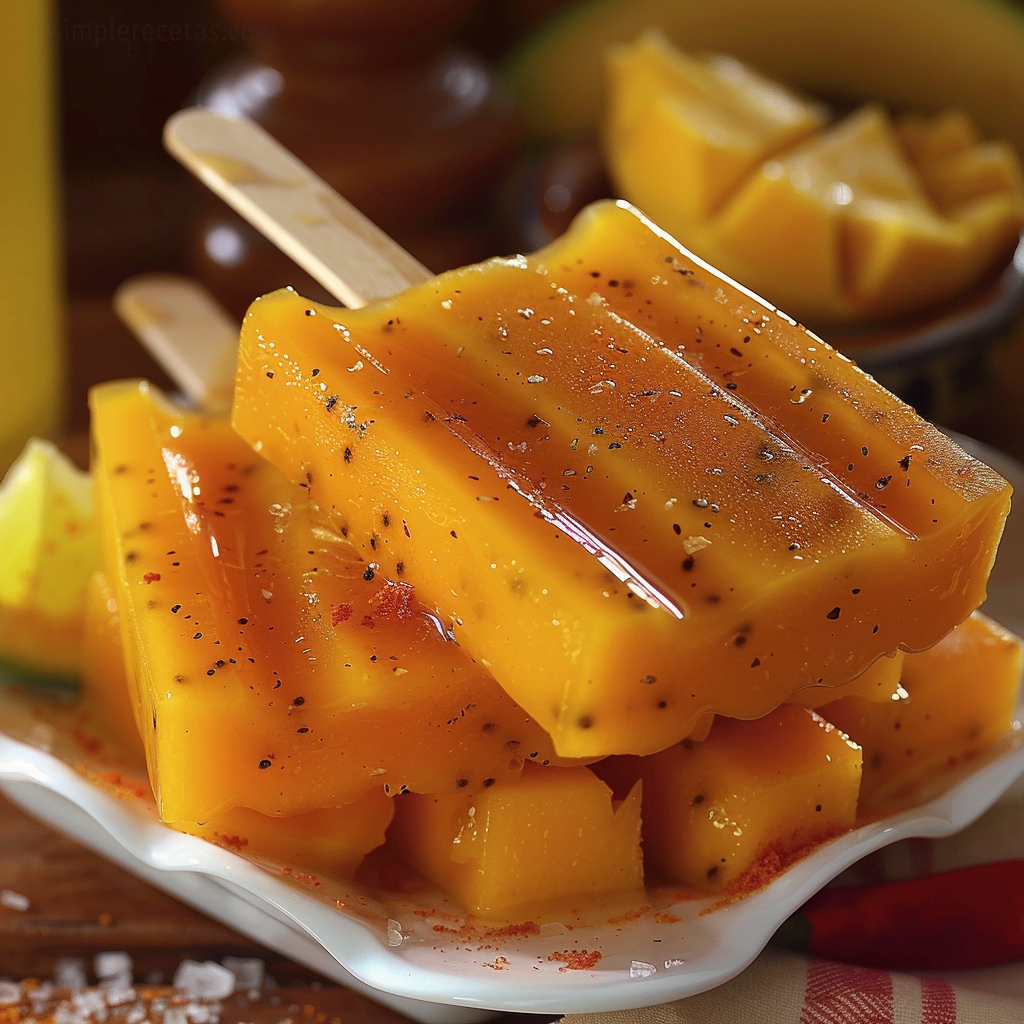 Paletas de Mango con Chamoy