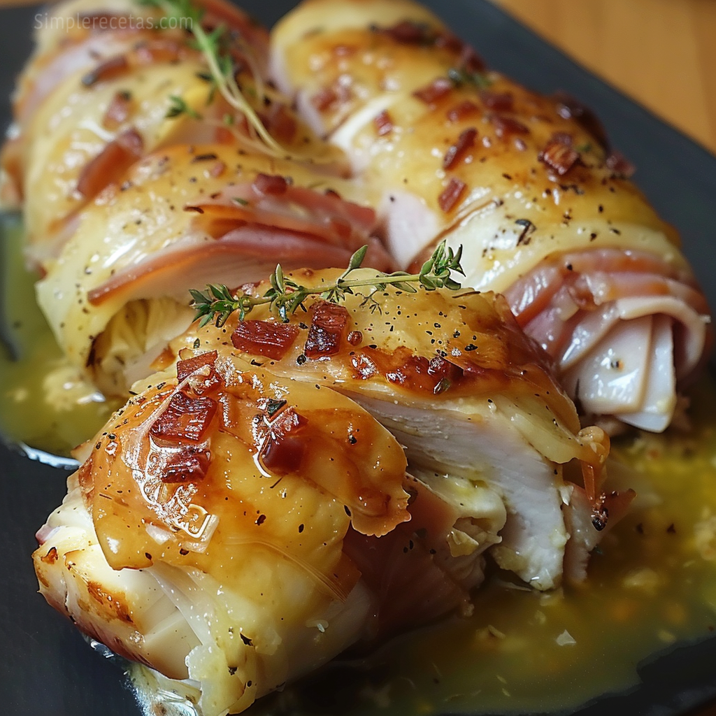 Arrollado de Pollo con Jamón y Queso